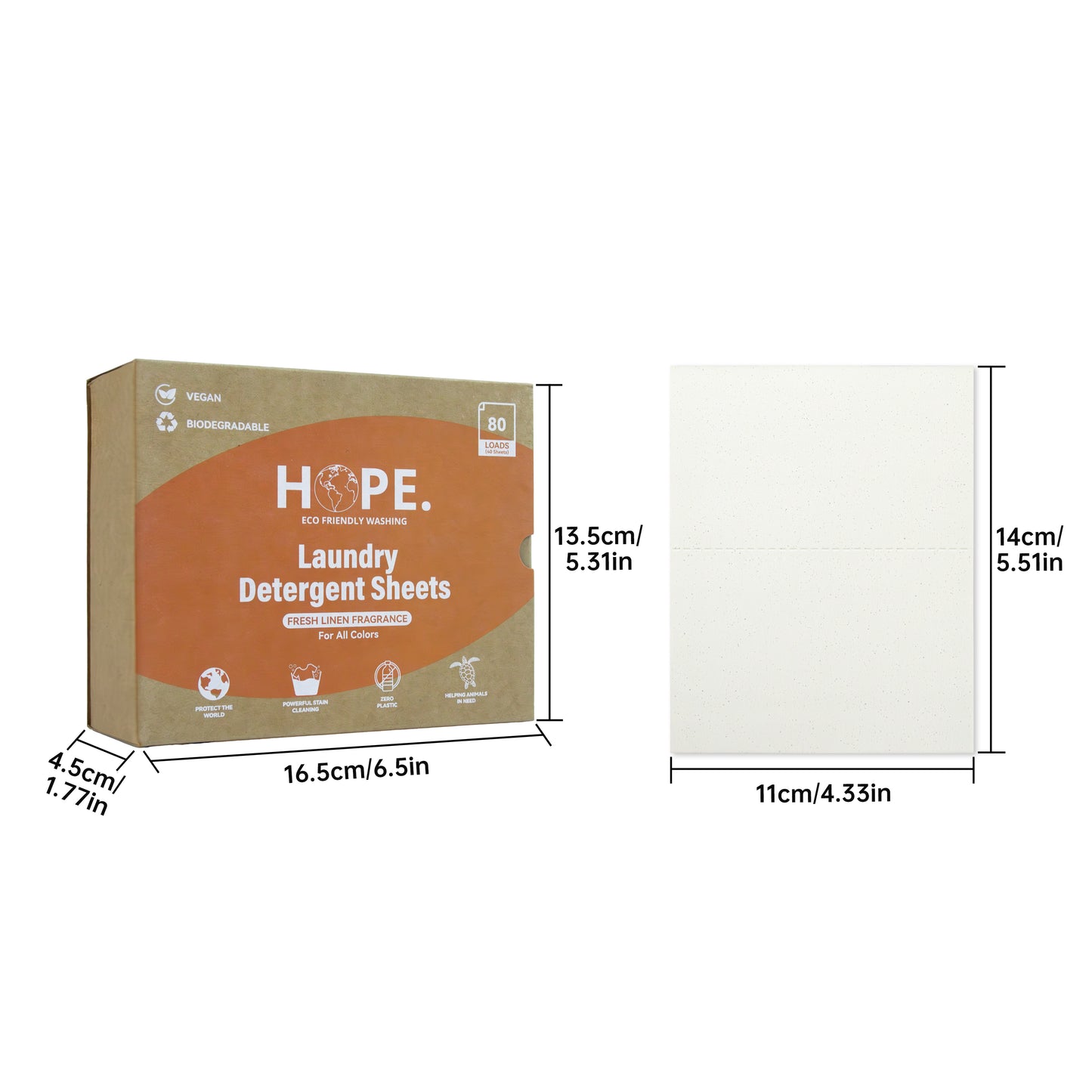 Milieuvriendelijke wasstrips - fris linnen geur - 80 stuks